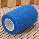 4Pcs Blue Ourdoor Sports Self-adhesive Elastic Gauze Tape Care Bandage