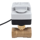 TMOK AC 220V 1/2" 3/4" 1" 1-1/4" Motorized Electric Brass Ball Valves 2 Way 3 Wires Full Port Valve