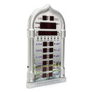 Islamic Automatic Azan Wall Silver Clock Prayer Ramadan Gift Home Decor