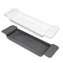 Extendable Bath Tub Drain Shelf Caddy Rack Shower Holder Rack Storage Tray Organizer