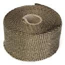 50mmx5m Exhaust Heat Wrap Insulation Pipe Tape Titanium Glass Fiber With 6 Stainless Ties