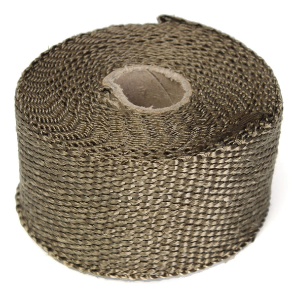 50mmx5m Exhaust Heat Wrap Insulation Pipe Tape Titanium Glass Fiber With 6 Stainless Ties