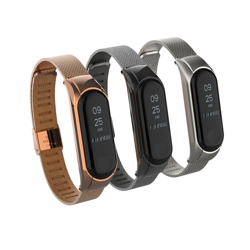 Bakeey Metal Strap Screwless Stainless Steel Replacement Strap Wristband for Xiaomi Mi Band 3