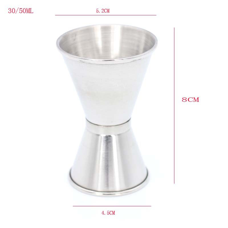 Stainless Steel Double Single Shot Measure Jigger Bar Cocktail Drink Cup Party Mixing Cup