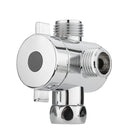 3 Way Shower Diverter Chrome G1/2 Inch T-Adapter Shower Components Adjustable Valve Adapter