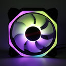 6 Pin 12*12*2.5cm  RGB Colorful LED Cooling Fan for Computer Case