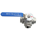 DN15 G1/2inch Female Thread 3-Way L-Port Stainless Steel Ball Valve