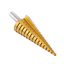 4-12/20/32mm HSS Golden Step Cone Drill Bit With Center Punch Tools Kit