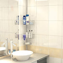 3 Tier Telescopic Toiletries Storage Corner Bath Shelf Rack for Bathroom