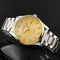 SKMEI 9101 Business Style Men Wrist Watch Full Steel Calendar Crystal Quartz Watch
