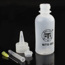 2Pcs 50ml Needle Tip Soldering Liquid Flux Alochol Oil Dispenser Plastic Bottle