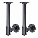 1 Pair of DN20 Steel Pipe Shelf Bracket Holder 100/150/200/240mm DIY Pipe Shelf Bracket