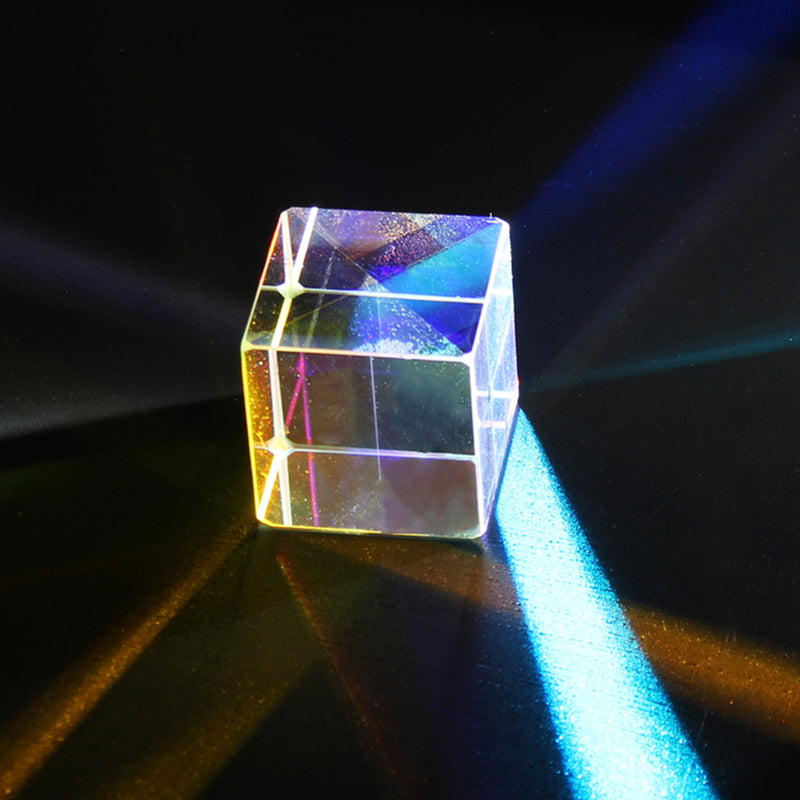 30x30mm Cube Defective Cross Dichroic Prism RGB Combiner Splitter Glass Decor