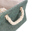 Linen Storage Baskets Waterproof Sundries Polyester Cotton Cloth Storage Basket