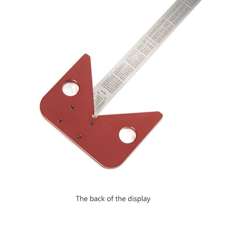 45 Degree Angle Scribe Round Center Line Scribe Carpenter Wood Ruler Layout Gauge Round Center Determination Woodworking Scribing Tool Angle Ruler