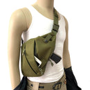 Men Women Canvas Crossbody Shoulder Chest Backpack Anti Theft Gun Holster Tactical Sling Bags