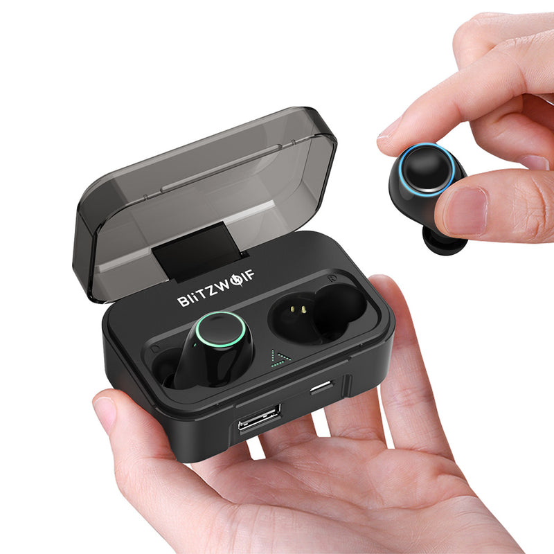 Blitzwolf BW-FYE3 True Wireless bluetooth 5.0 Earphone HiFi Bilateral Calls with 2600mAh Power Bank