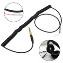 Black Stretchable Headphone Spring Wire 3.5mm Cable for Headset Beyerdynamic DT 770 990