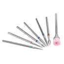 7Pcs/Set Tungsten Steel Drill Bits Files Nail Art Manicure Machine Pedicure Tools