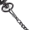 JIJIA JX017 Self-wind Mechanical Chain Black Alloy Case Pocket Watch