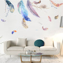 Miico FX82020 2 PCS Feather Decorative Sticker Sofa Background Wall Sticker DIY Sticker
