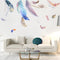 Miico FX82020 2 PCS Feather Decorative Sticker Sofa Background Wall Sticker DIY Sticker