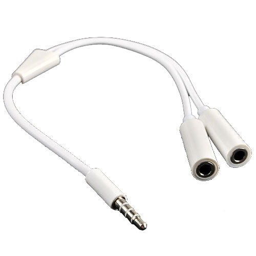 NEW 3.5mm Jack Headset Headphone Audio Splitter Adapter Cable
