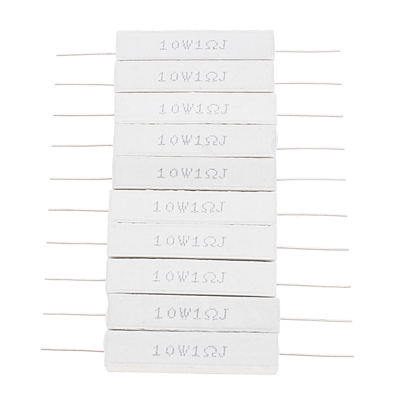 30pcs 10W 1 ohm 1R Ceramic Cement Resistor