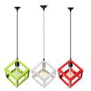 Modern E27 Metal Cube Ceiling Pendant Light Chandelier Fixtures Lamp Bar Hotel Restaurant