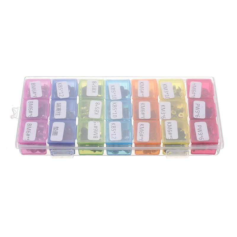 Suleve 700Pcs/Set M3/M5/M6 DIY Desktop Computer Repair Screw Assortment Mainboard Fan Cross Screws Hex Standoffs Spacers Kits w/ Storage Box