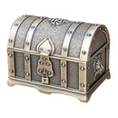 Bronze/Ancient Vintage Small Tin Alloy Pirate Treasure Chest Jewelry Box