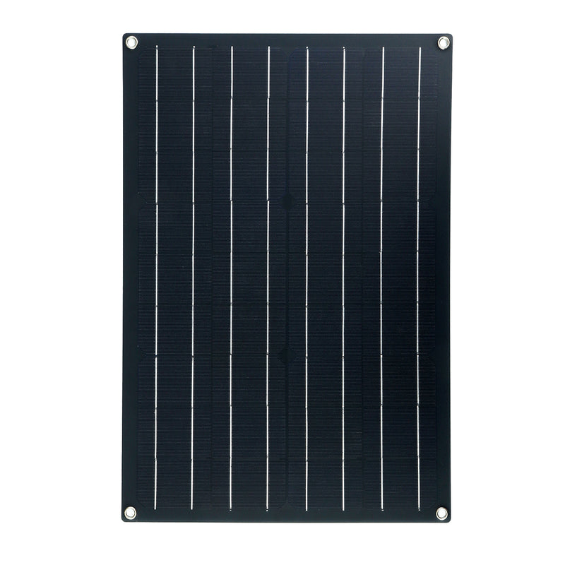 30W Waterproof Solar Panel Matte Texture Car Emergency Charger WIth 4 Protective Corners Dual USB+DC