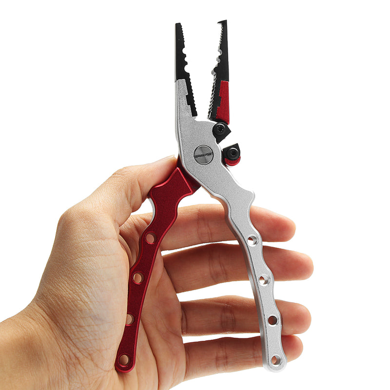 H3 Fishing Pliers Crimping Remove Hook Scissors with Sheath Split Ring Cutters Fish Line Cutters