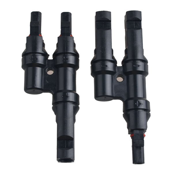 MC4 T-Type Three-Way Parallel Adapter Connector 2 IN1 Solar Photovoltaic Connector