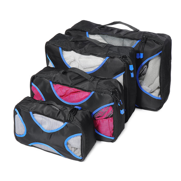 4Pcs/Set Outdoor Travel Packing Cubes Storage Bag Portable Zipper Clothes Luggage Organizer Packing Pouch