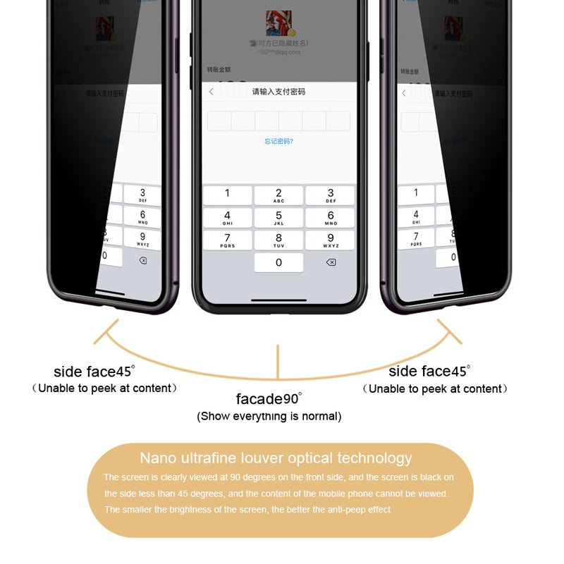 Bakeey Huawei P30 Pro Anti-peeping Magnetic Adsorption Metal 5D Double-sided Tempered Glass Protective Case