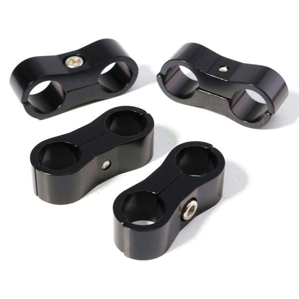 4pcs 13MM AN -6 SS Braided Tubing Clip Hose Clamp Fitting Adapter
