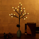 Solar Powered Round Ball Tree Branch Outdoor Waterproof LED String Holiday Light for Patio Decor