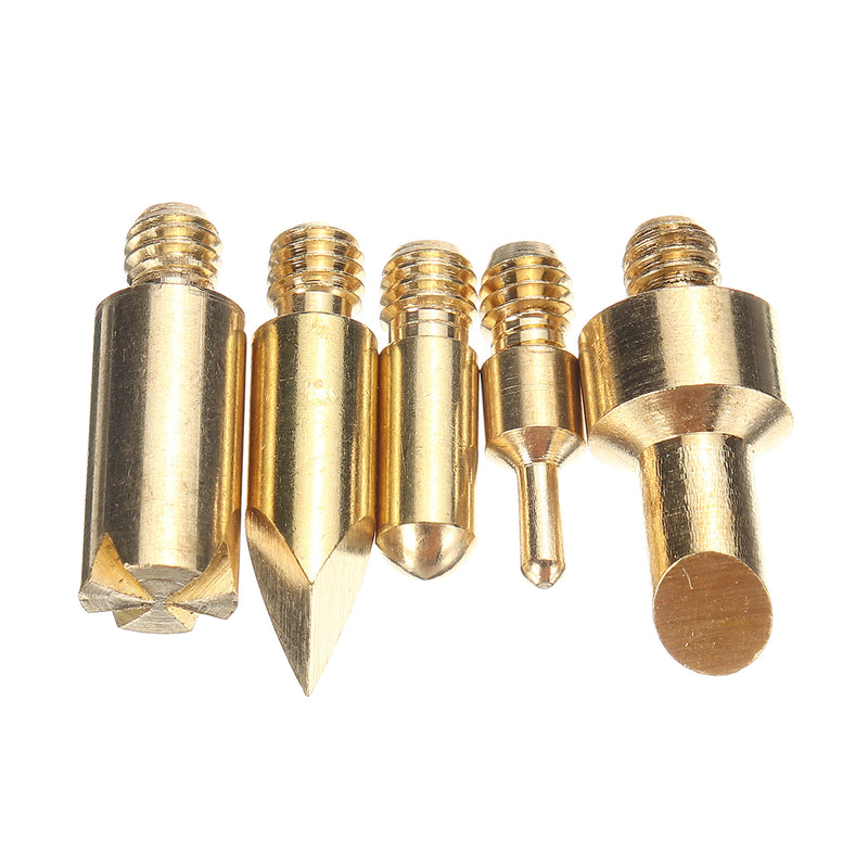 57PCS Wood Burning Tools Kit Craft Soldering Pyrography Art Pen Brass Tips