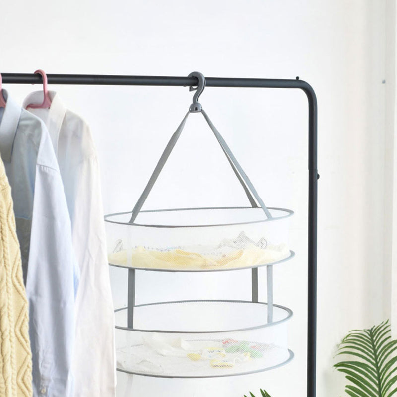 XiTianLong Windproof Double Layers Foldable Clothes Net Dry Rack Mesh Hanger Home Laundry Storage Baskets From Xiaomi Youpin