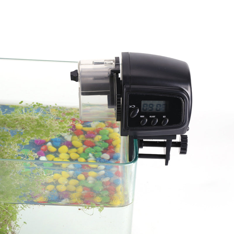 Electronic Aquarium Fish Tank Automatic Fish Food Feeder Digital LCD Timer Feeding