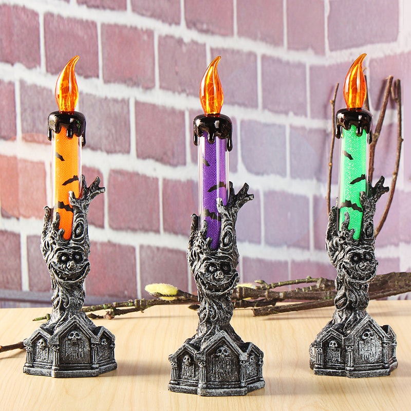 Halloween Skull Skeletal Hand Stand LED Candle Light Party Decorations