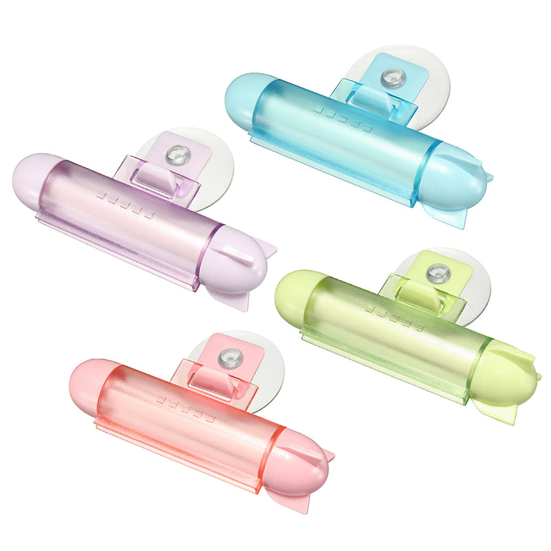 ABS Rolling Squeezer Toothpaste Dispenser Tube Partner Sucker Hanging Holder