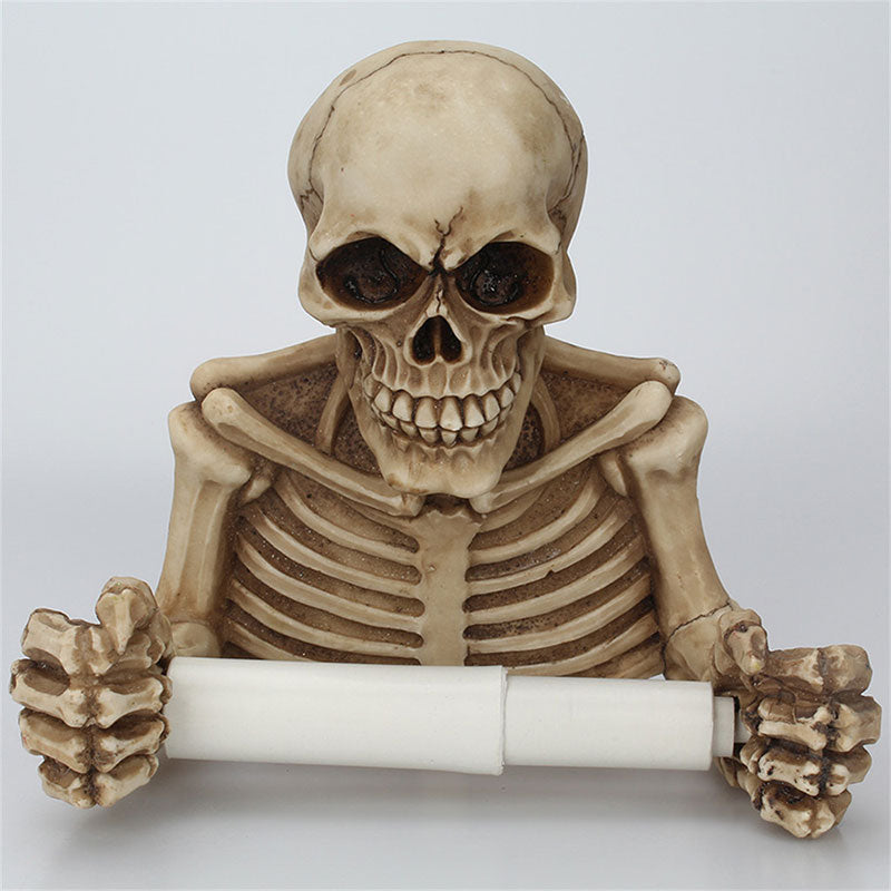 Honana BX Toilet Paper Shelf Holder Creative Skull Tissue Box Holder Wall Mount Sanitary Roll