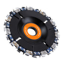 Drillpro 4 Inch Steel Grinder Chain Disc 22 Tooth Wood Carving Disc for 100 115 Angle Grinder