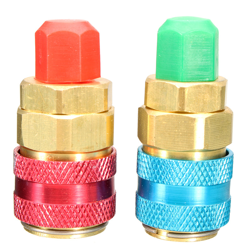 A/C R134A R12 Quick Connector Adapter Coupler Auto Manifold Gauge Low/High HVAC