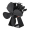 4 Blade Stove Fan Blades Heat Powered Stove Fan Eco Friendly Wood Log Burner Thermometer Fan