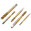 Drillpro M3-M12 Hand Spanner with 5pcs Titanium Coated M3-M8 Spiral Screw Tap Set
