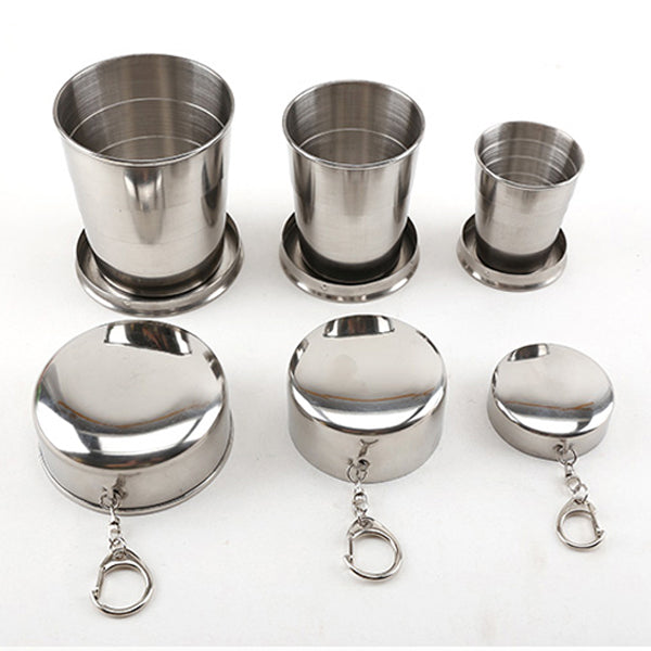 Stainless Steel Collapsible Folding Cup Traveling Outdoor Portable Drinking Cup