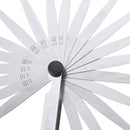 Drillpro 20 Blade Feeler Metric Gauge 0.05 to 1.0mm Thickness Spark Plug Measure Gap Tool